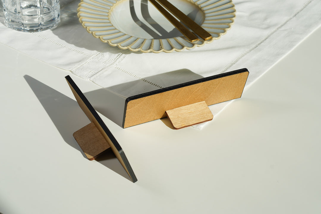 Leather Reserved Table Sign: Restaurant and Cafe Decor