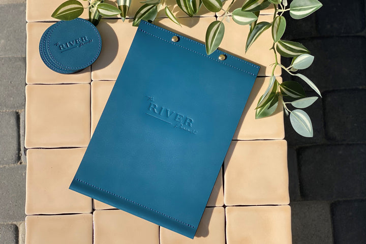 Leather Restaurant Menu Folder: Custom Embossed Menu Holder