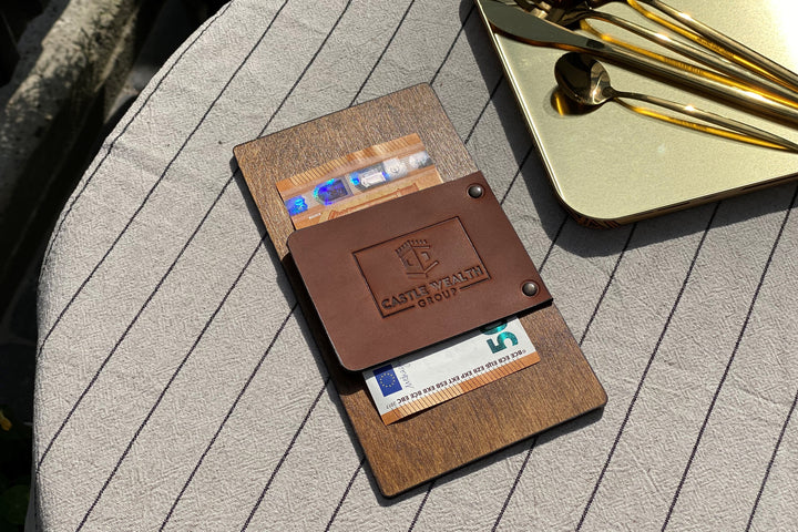 Leather Check Presenter: Embossed Restaurant Bill Holder