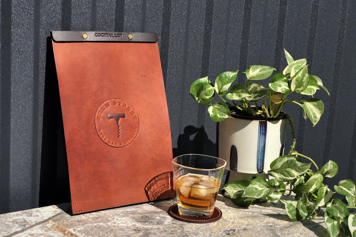 Vintage Leather Menu Folder