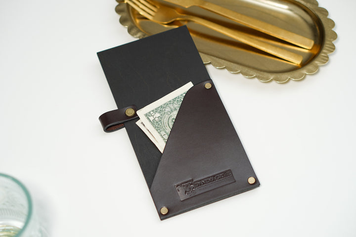 Personalized Wood Check Presenter: Custom Restaurant Bill Holder