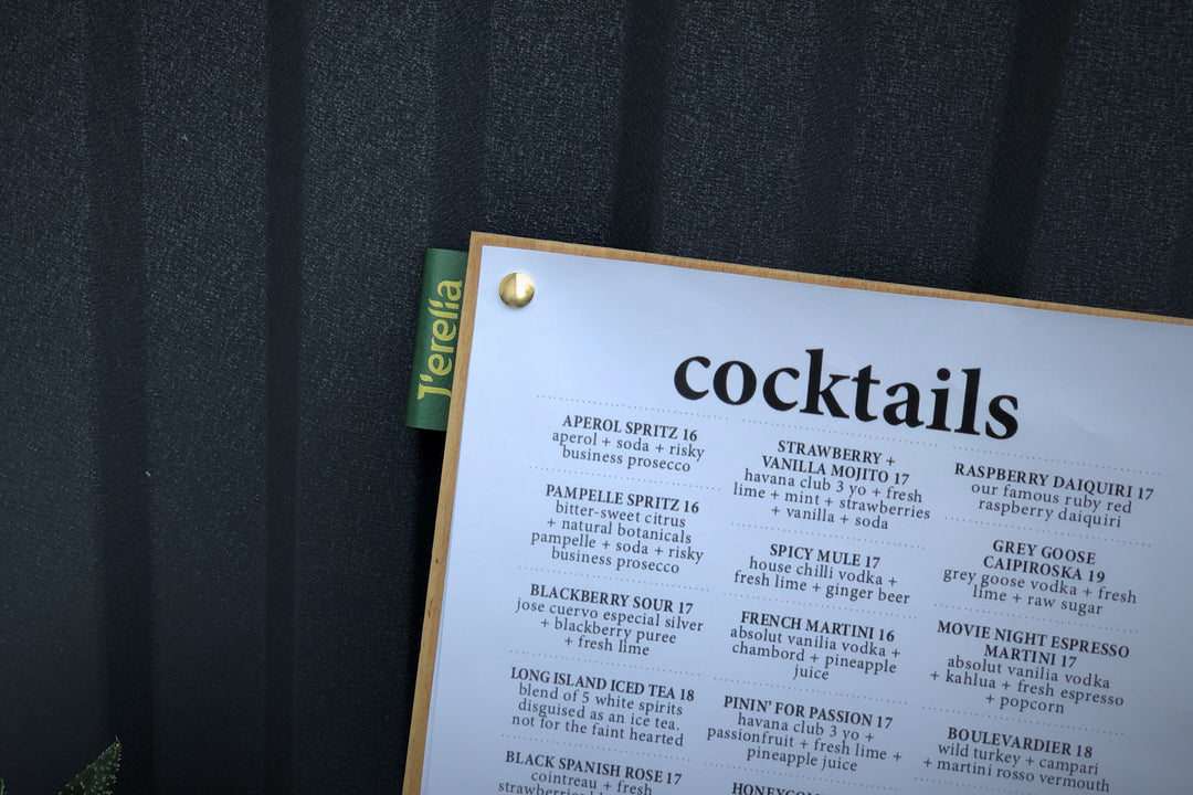 Leather Menu Folder: Restaurant Menu Cover