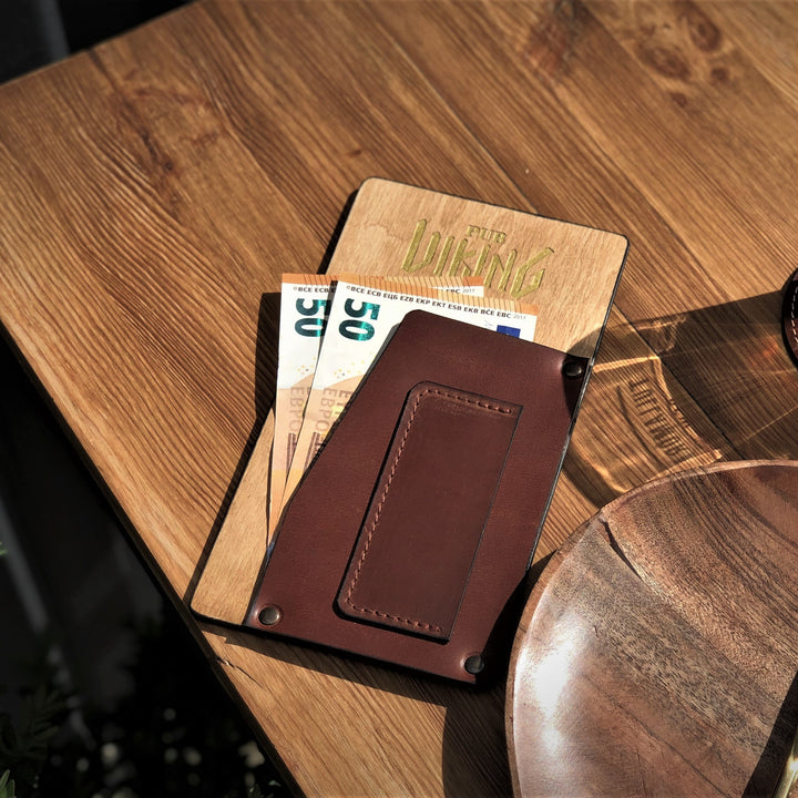 Leather Check Presenter: Embossed Restaurant Bill Holder