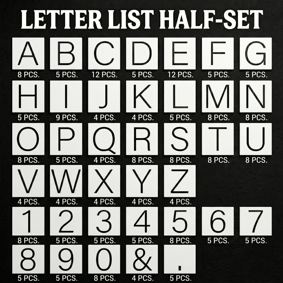 Wooden Letter Board Menu, Changeable Letter Rails for Restaurant Decor