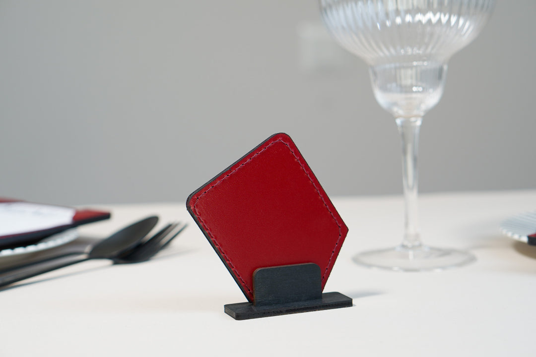 Leather Reserved Table Sign: Restaurant Cafe Decor, Wedding