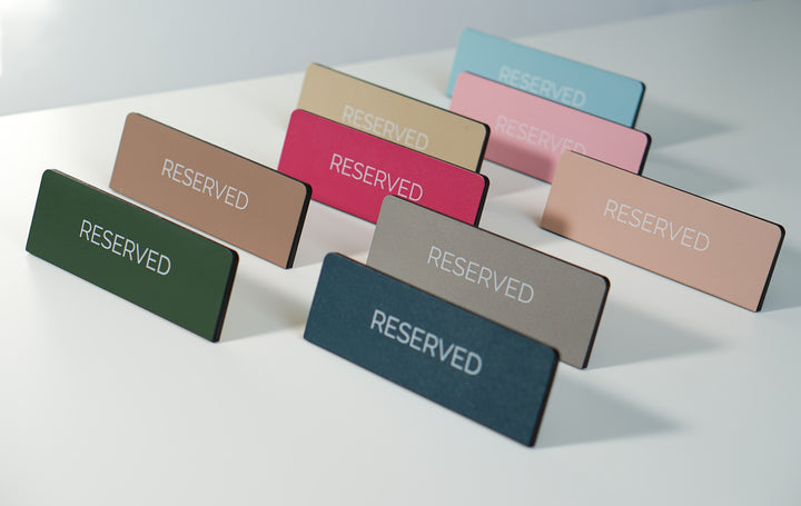 Leather Reserved Table Sign: Restaurant and Cafe Decor