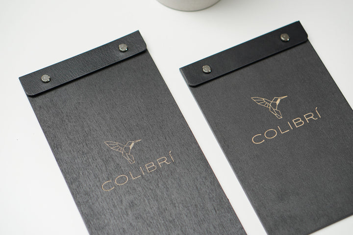 Custom Leather Menu: Wooden Restaurant Menu Holder