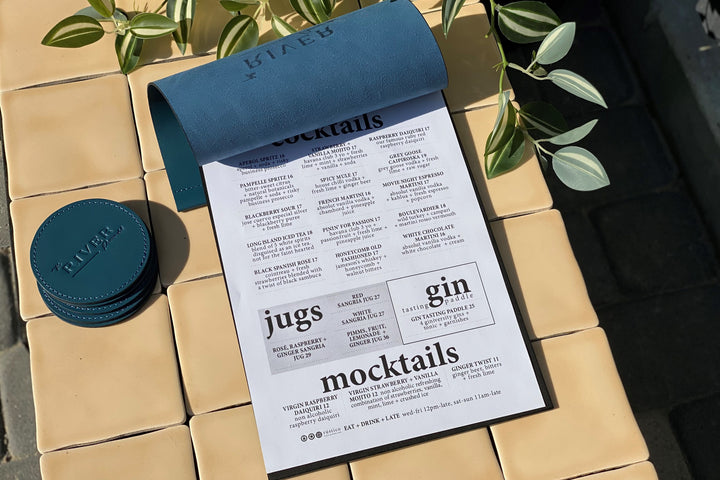 Leather Restaurant Menu Folder: Custom Embossed Menu Holder