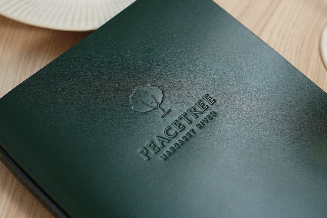 Embossed Logo Leather Menu Folder: A4 A5 Restaurant Menu Cover