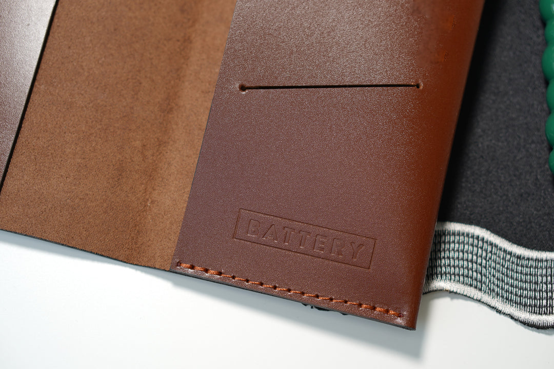 Custom Leather Bill Presenter – Server Wallet with Logo