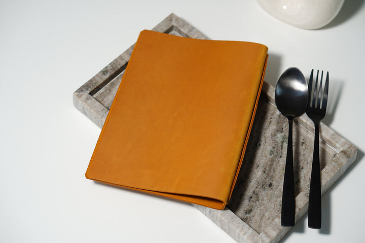 Embossed Logo Leather Menu Folder: Custom Restaurant Menu