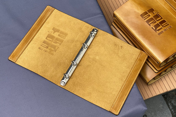 Leather Menu Cover A5: Ring Binder Restaurant Menu Folder