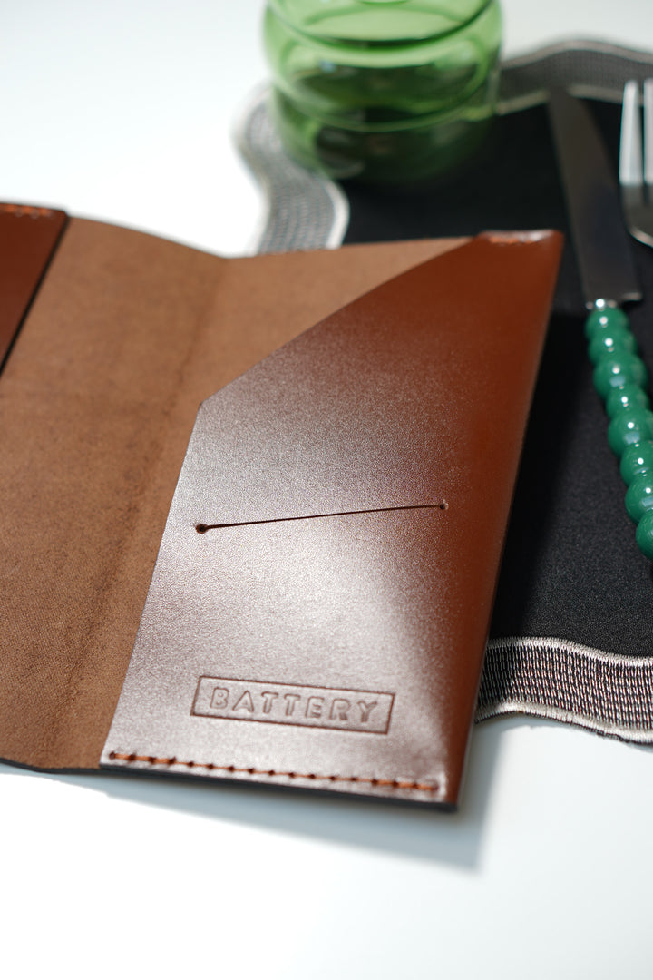 Custom Leather Bill Presenter – Server Wallet with Logo