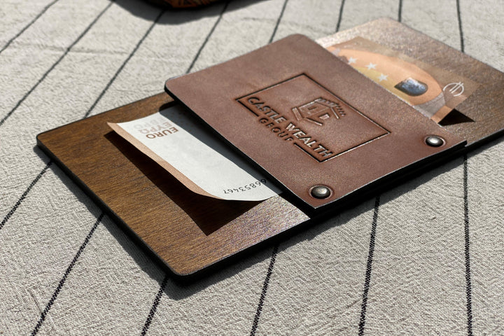 Leather Check Presenter: Embossed Restaurant Bill Holder