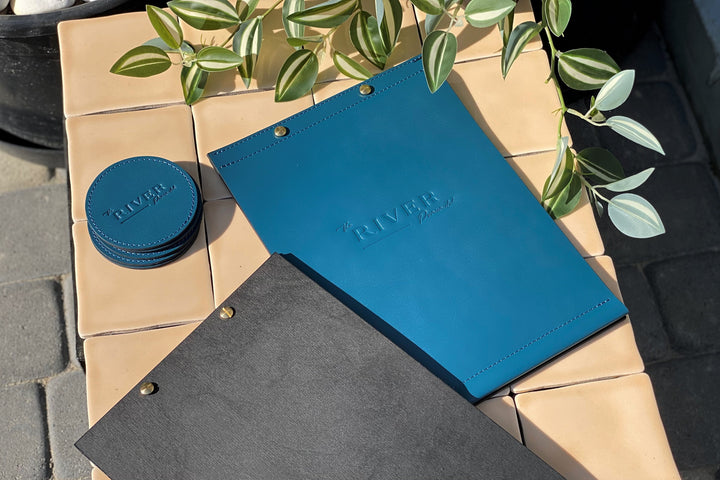 Leather Restaurant Menu Folder: Custom Embossed Menu Holder