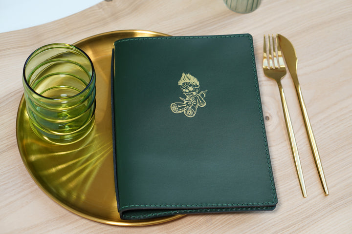 Embossed Logo Leather Menu Holder: Restaurant Menu Folder
