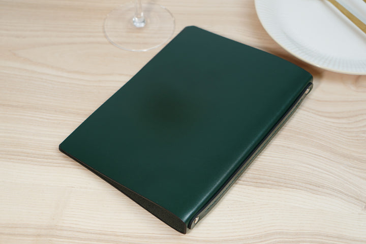 Embossed Logo Leather Menu Folder: A4 A5 Restaurant Menu Cover