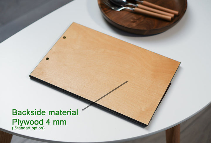 Custom Leather Menu Cover: Restaurant Menu Folder