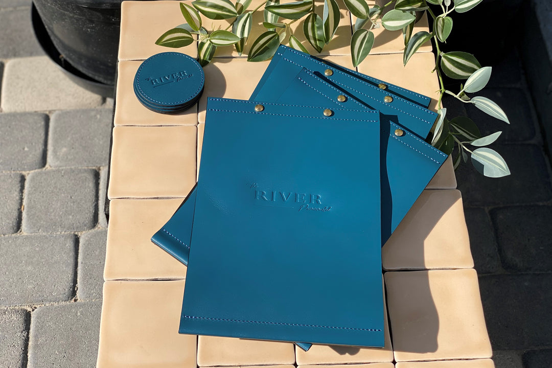 Leather Restaurant Menu Folder: Custom Embossed Menu Holder