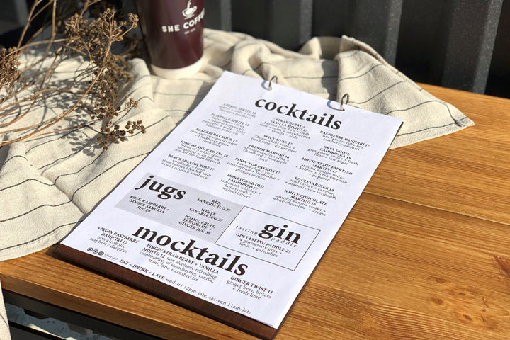 Custom Wood Menu Holder: Restaurant Menu Cover