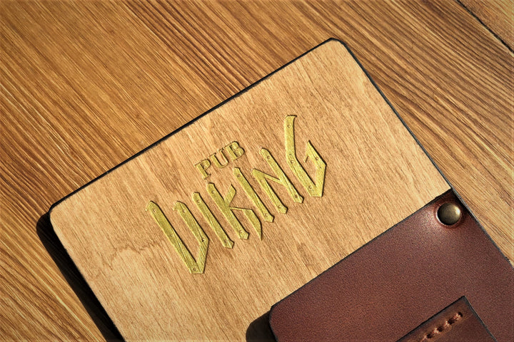 Leather Check Presenter: Embossed Restaurant Bill Holder