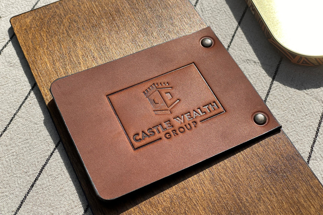 Leather Check Presenter: Embossed Restaurant Bill Holder