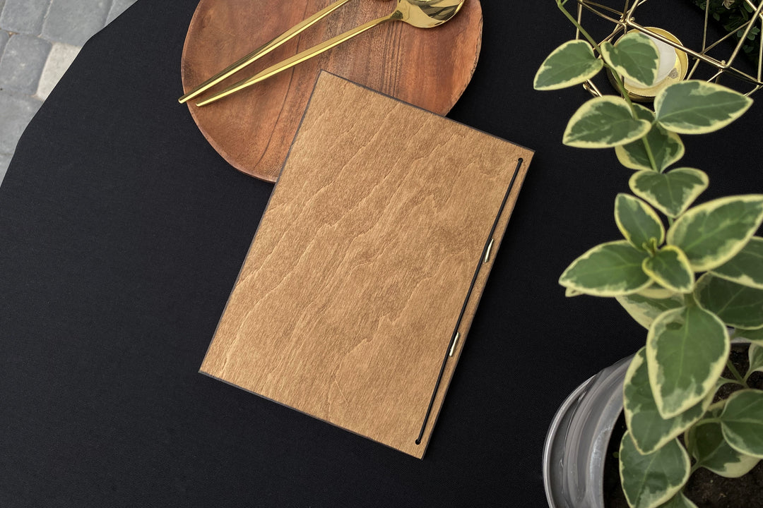 Embossed Leather Menu Cover