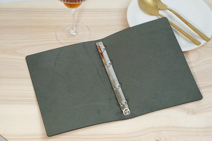 Embossed Logo Leather Menu Folder: A4 A5 Restaurant Menu Cover