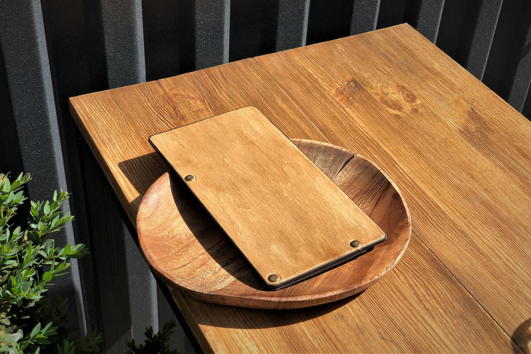 Leather Check Presenter: Embossed Restaurant Bill Holder