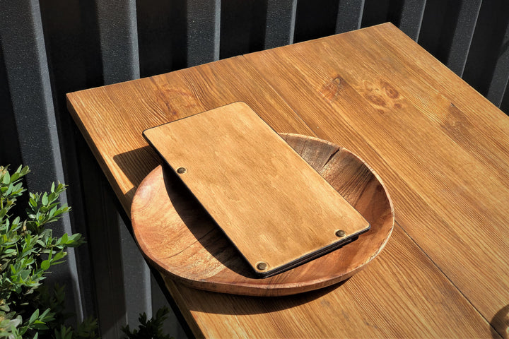 Leather Check Presenter: Embossed Restaurant Bill Holder