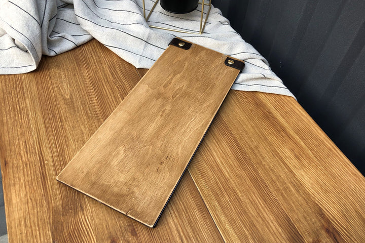 Cowhide Leather Menu Folder: Restaurant Wine List, Custom Logo