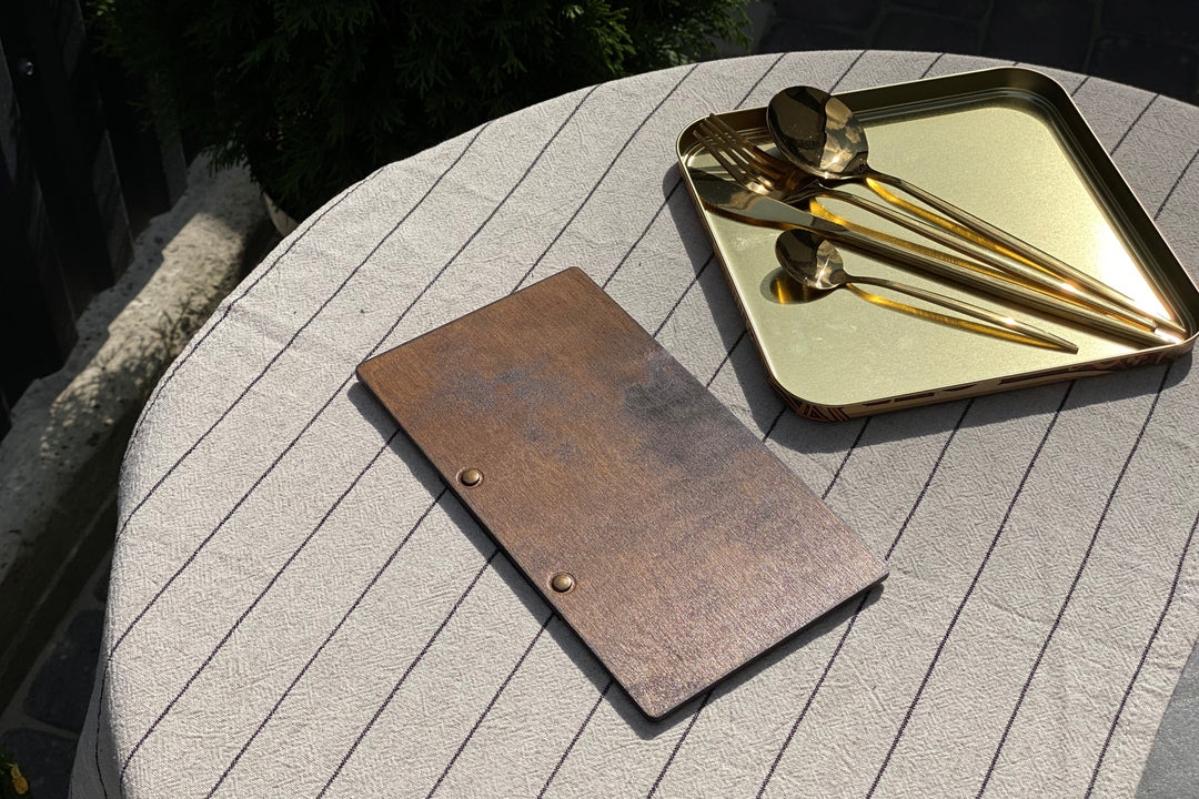 Leather Check Presenter: Embossed Restaurant Bill Holder