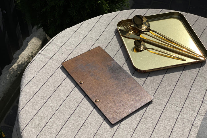 Leather Check Presenter: Embossed Restaurant Bill Holder