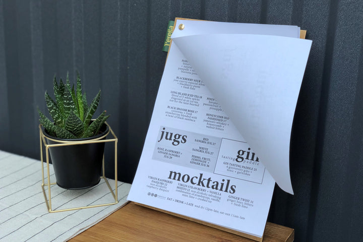 Leather Menu Folder: Restaurant Menu Cover