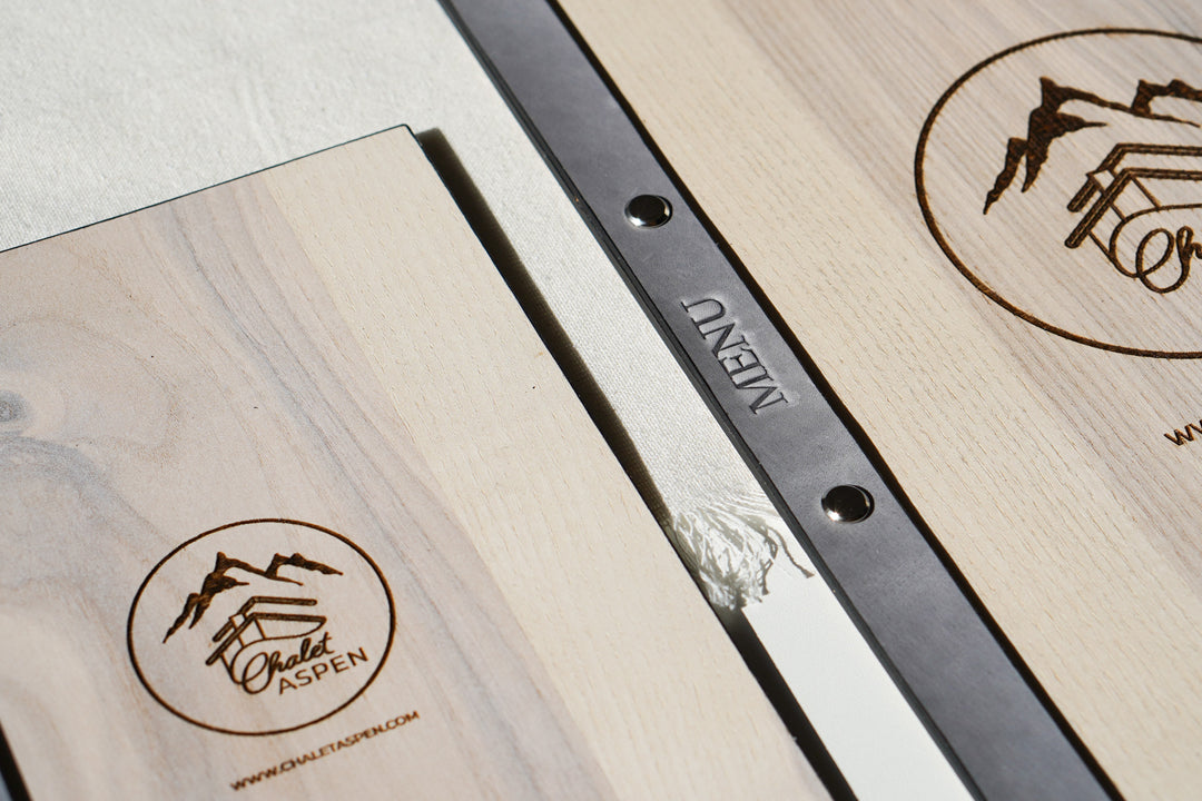 Ashwood Menu Holder: Wooden Menu Board