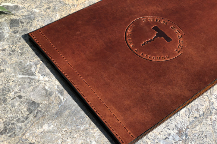 Vintage Leather Menu Folder