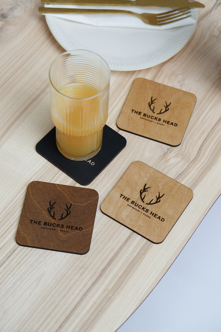 Coasters for Bar, Custom Drink Coaster, Wood Coasters Set, Personalized Coaster Set