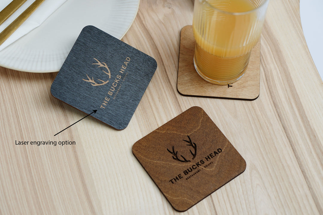 Coasters for Bar, Custom Drink Coaster, Wood Coasters Set, Personalized Coaster Set