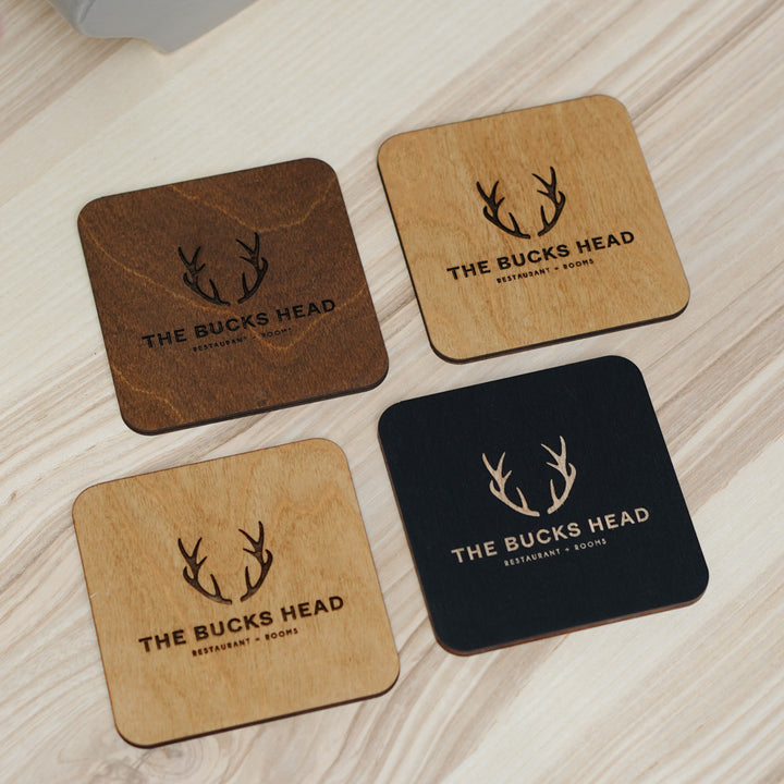 Coasters for Bar, Custom Drink Coaster, Wood Coasters Set, Personalized Coaster Set