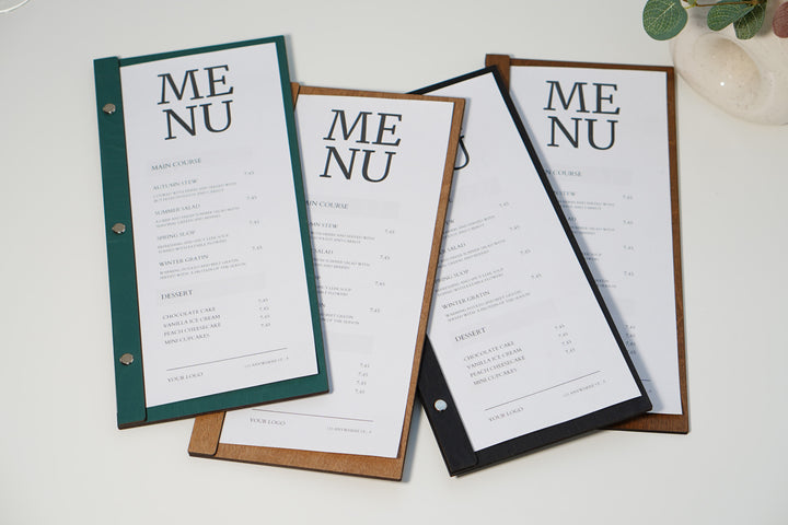 Custom Logo Wooden Menu Board: Restaurant Cafe Bar