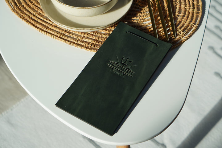 Custom Leather Menu Cover: Restaurant Menu Holder