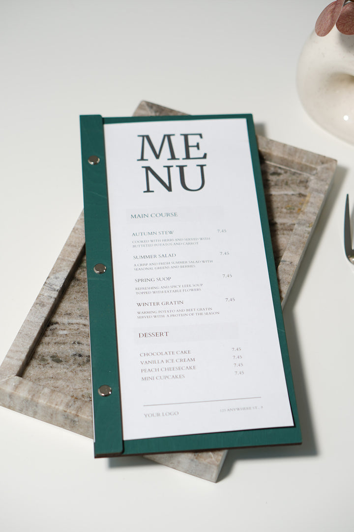 Custom Logo Wooden Menu Board: Restaurant Cafe Bar