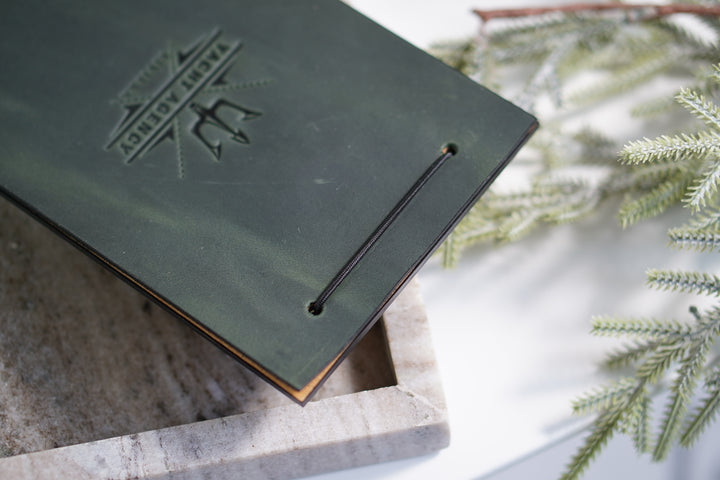 Custom Leather Menu Cover: Restaurant Menu Holder