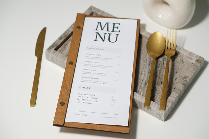 Custom Logo Wooden Menu Board: Restaurant Cafe Bar