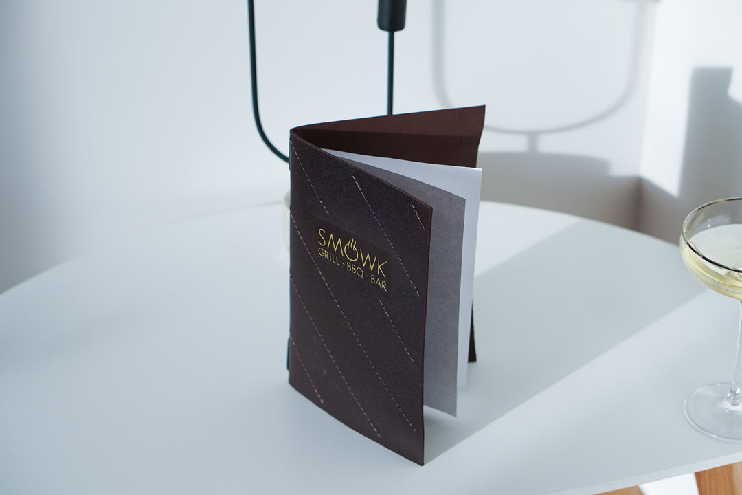 Custom Leather Menu Cover