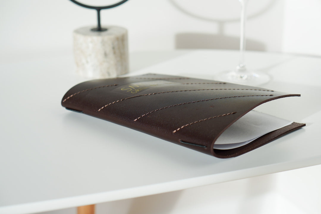 Custom Leather Menu Cover