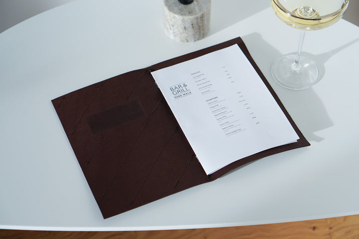 Custom Leather Menu Cover
