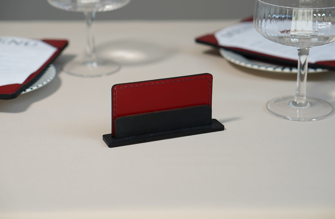 Leather Reserved Table Sign: Wedding & Restaurant Decor