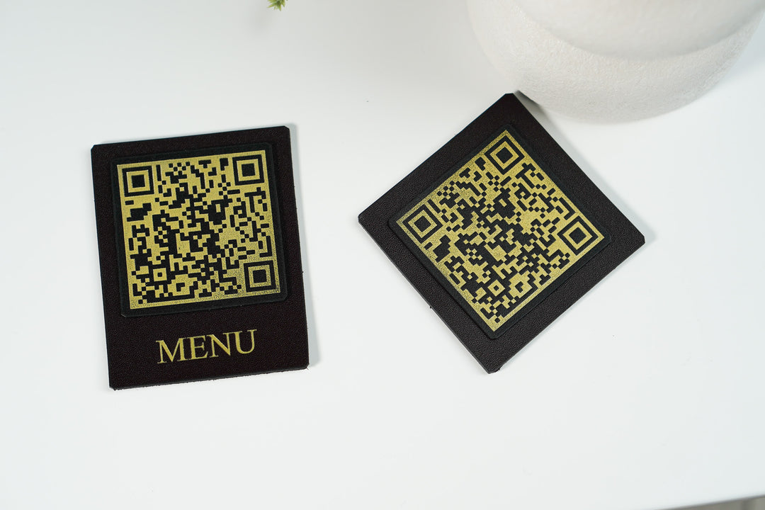 Leather QR Code Menu Sign