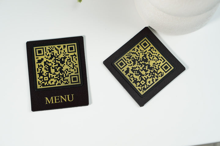 Leather QR Code Menu Sign